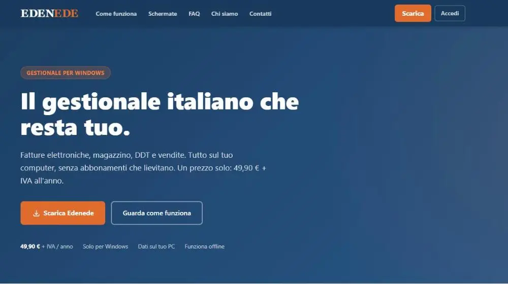 Home page di Edenede